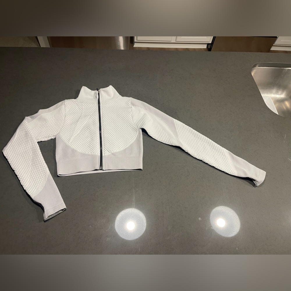 Light Gray Textured Women's Jacket